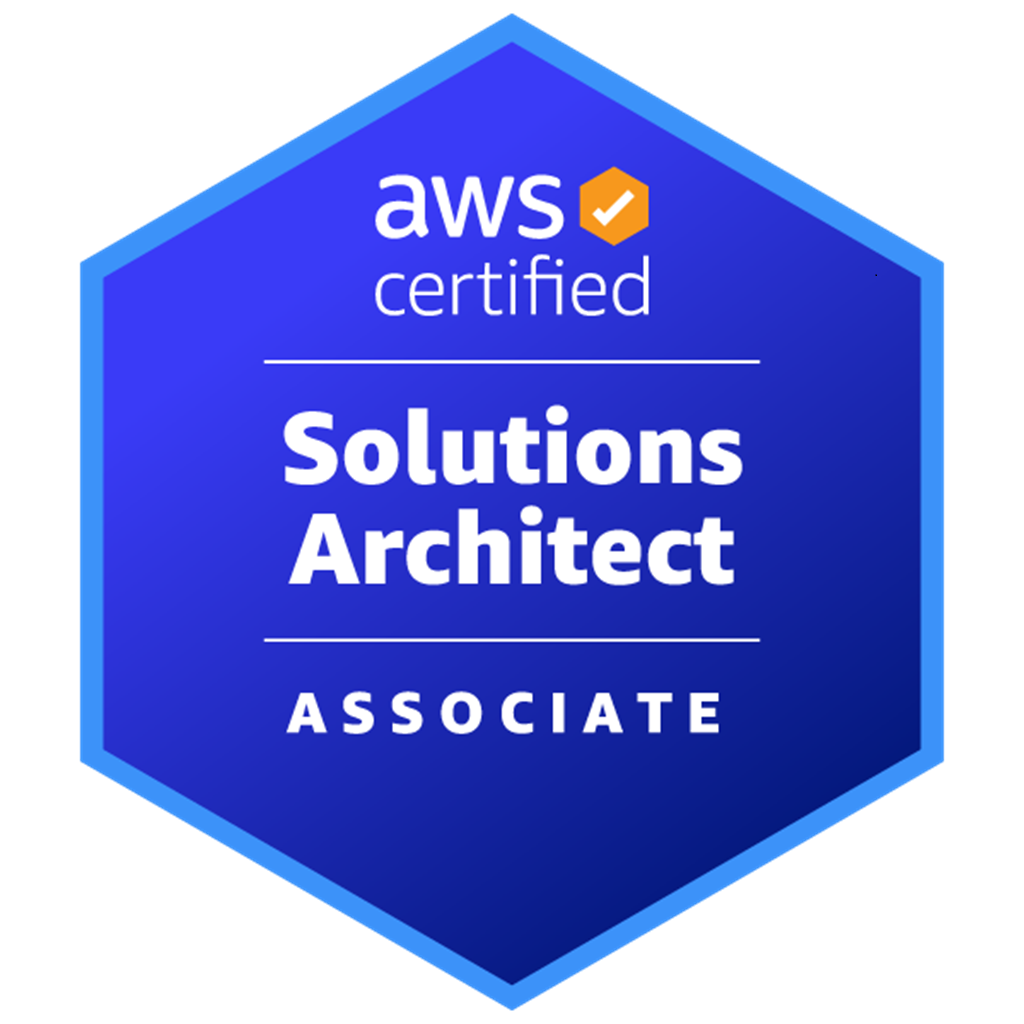 AWS Solution Architect Associate certification badge